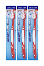 3X Wisdom Smokers Extra Hard Brush Toothbrush
