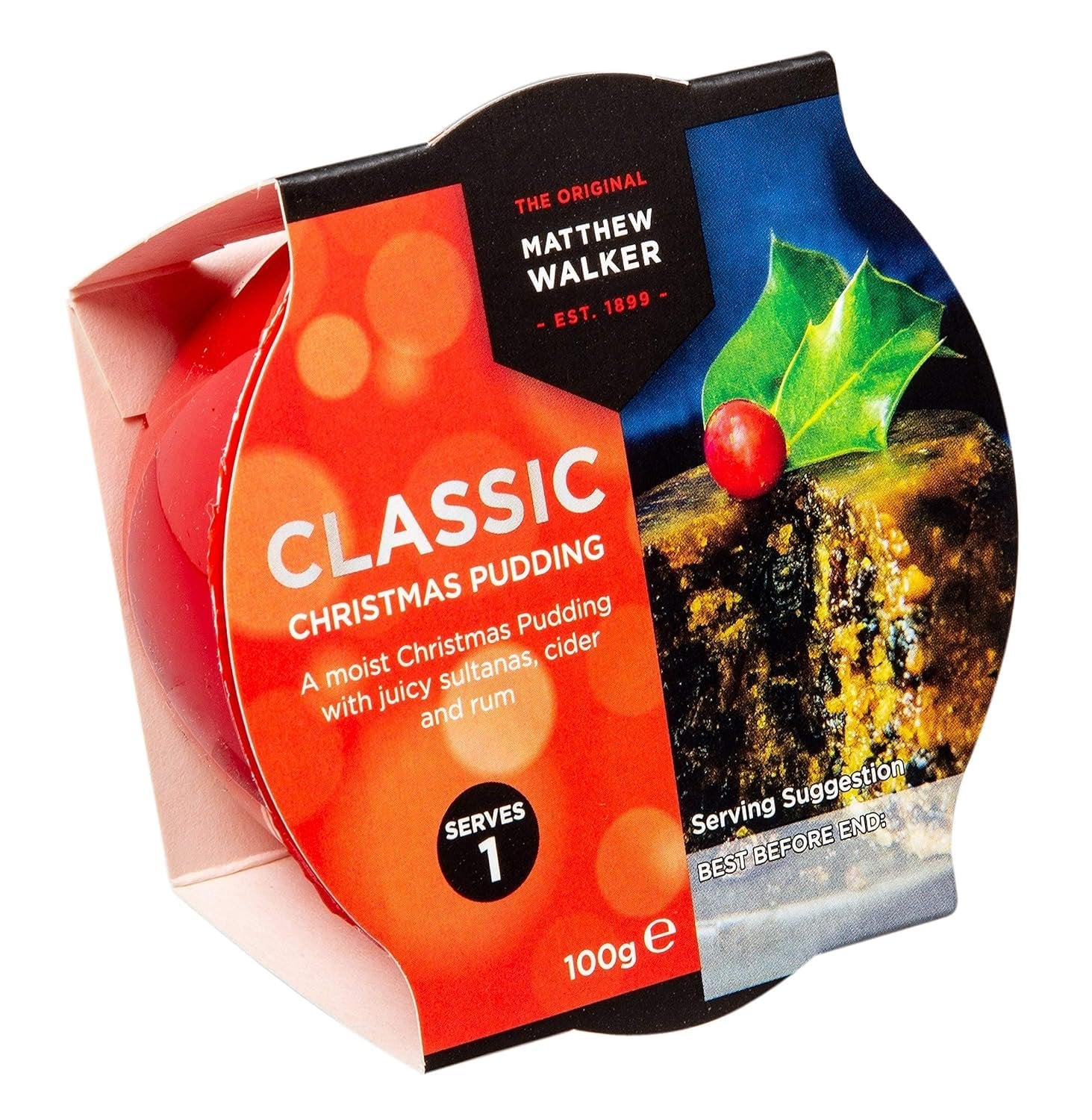 Mini budín navideño Matthew Walker, paquete de 6, 6 unidades de 100 g