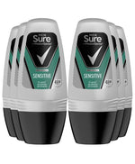 Anti-transpirant à bille Motionsense Sensitive de Sure Men (50 ml) - Royaume-Uni - Lot de 6