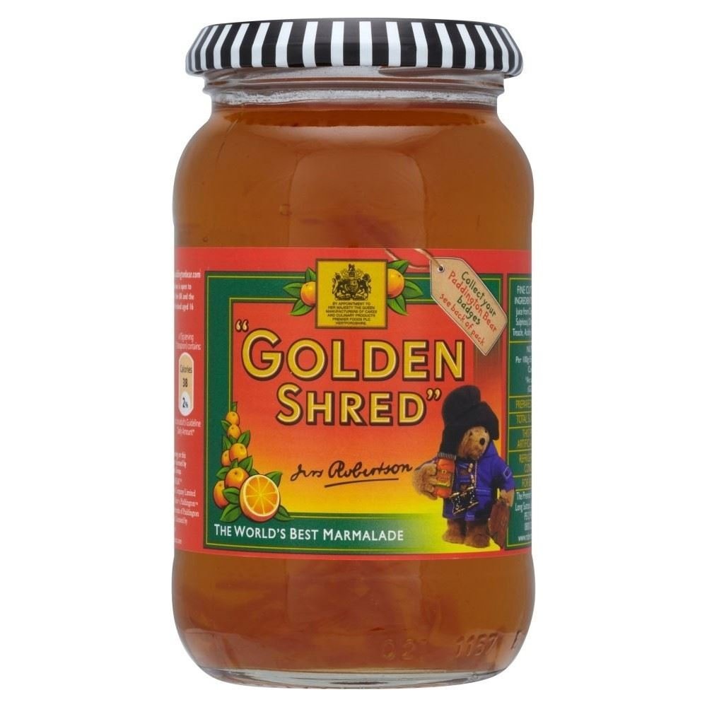 Mermelada de naranja fina en rodajas doradas Robertsons Golden Shred, 454 g