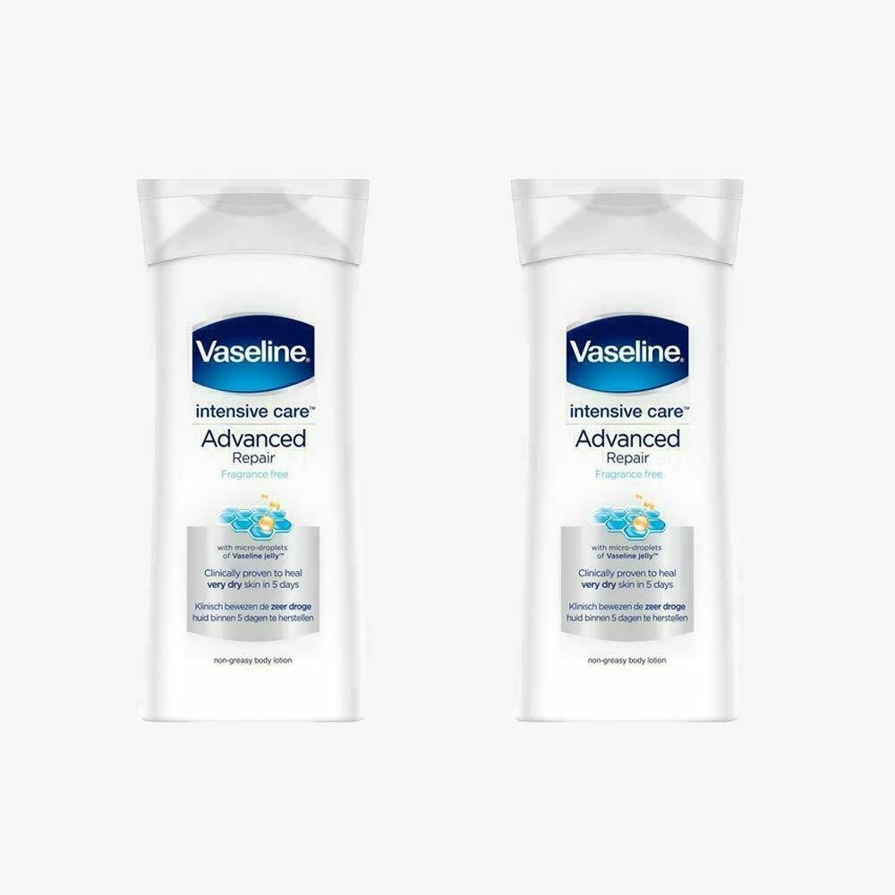 Lotion réparatrice avancée Vaseline Intensive Care (Royaume-Uni) 400 ml - 2 paquets