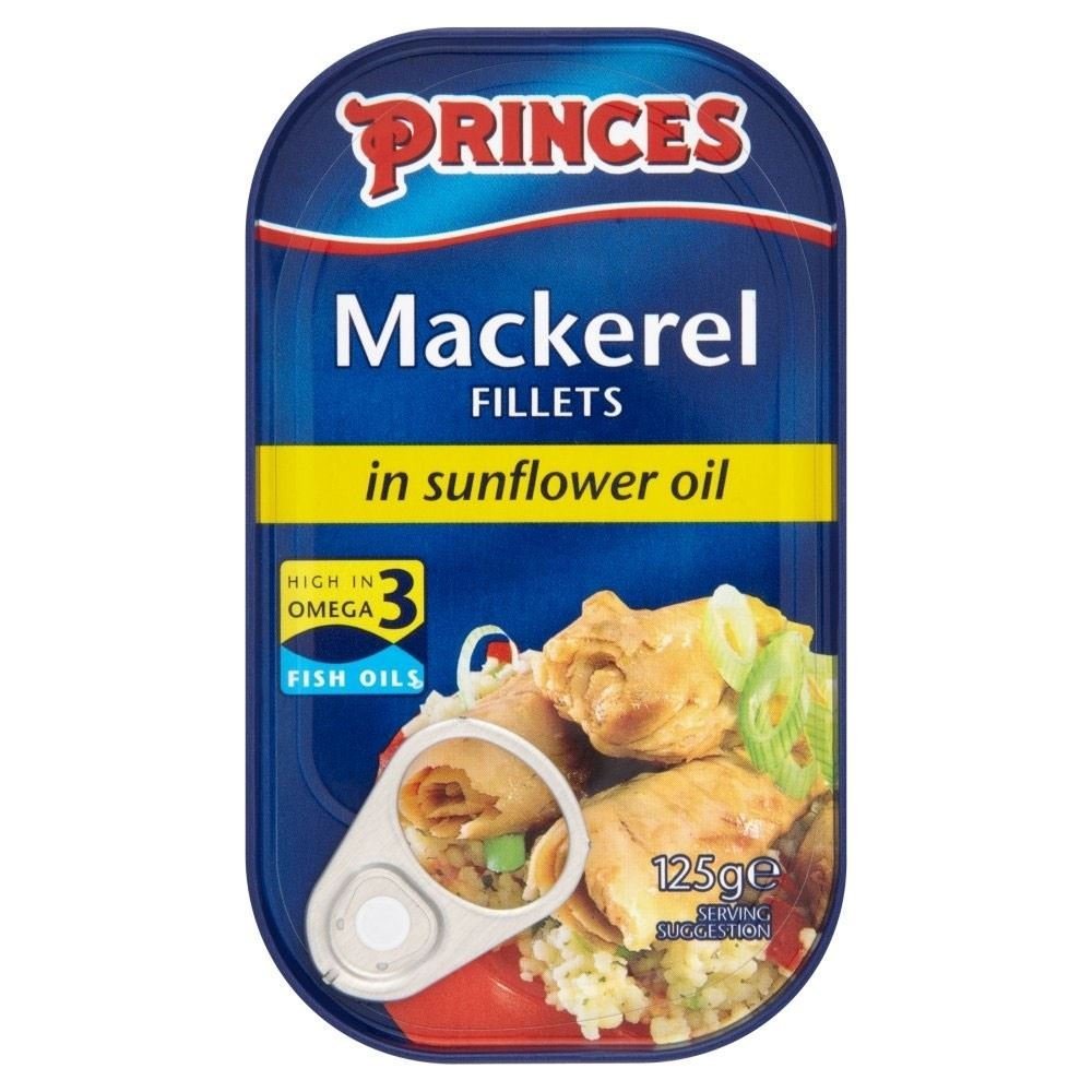 Filets de maquereaux Princes à l'huile de tournesol (125g) - Lot de 2