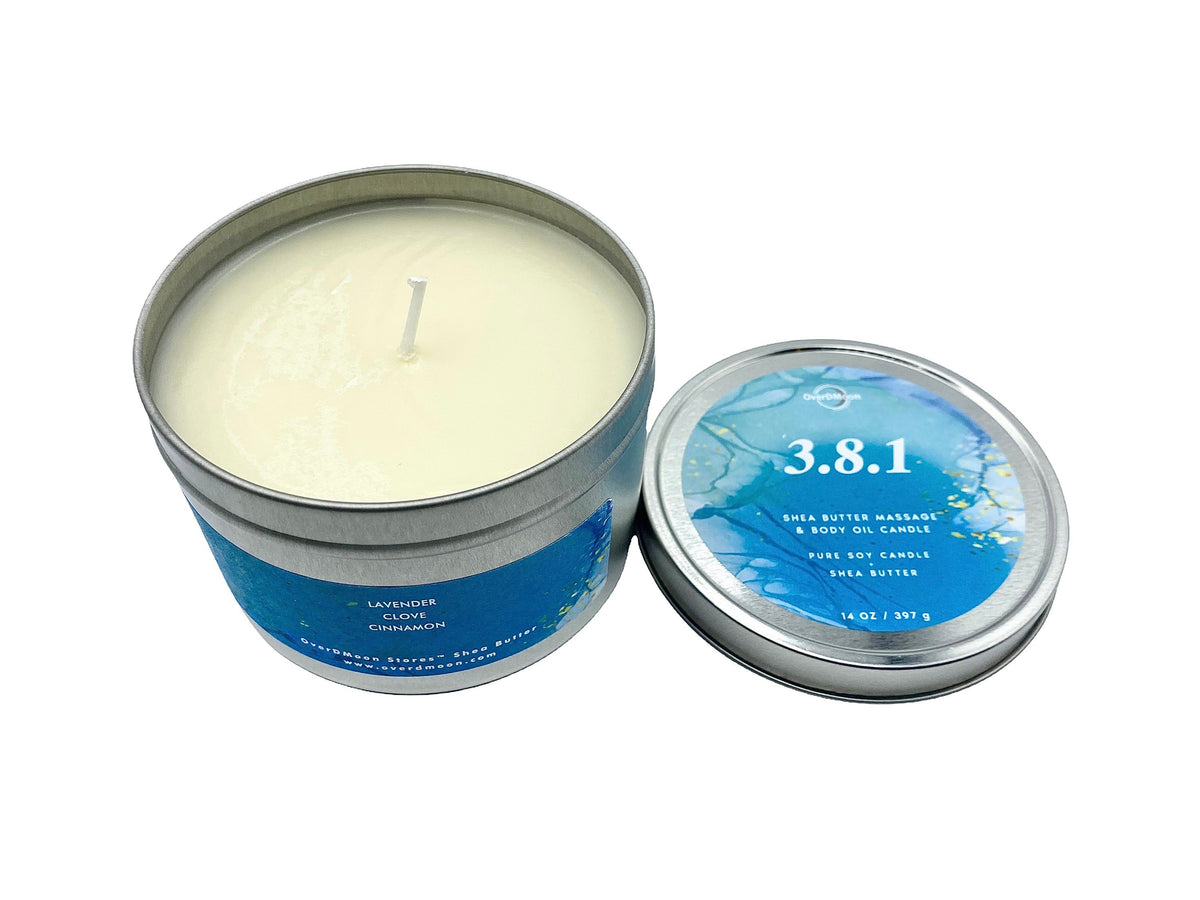 Shea Butter Massage Candle - "3.8.1" (I LOVE YOU)
