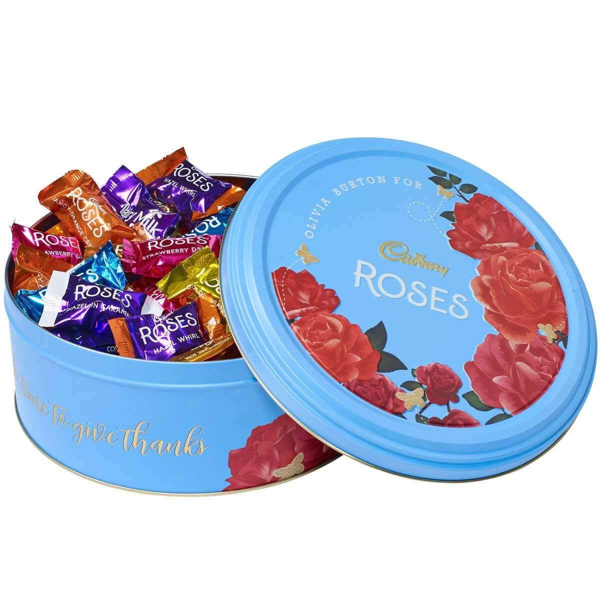Lata de bombones navideños Cadbury Roses de 750 g