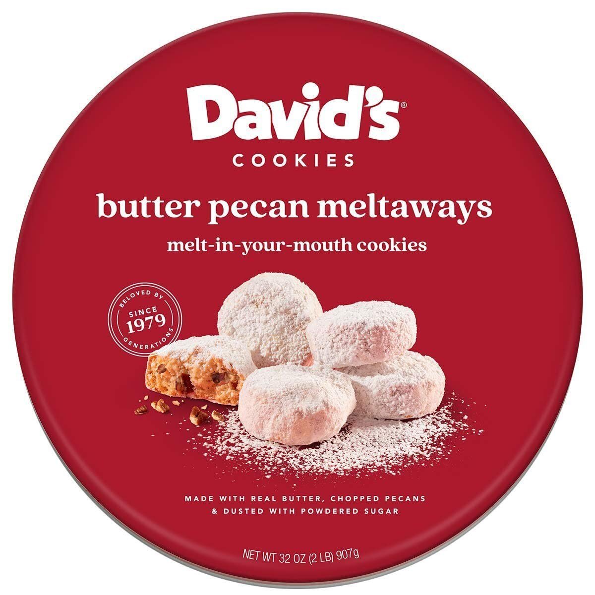David’s Cookies Gourmet Butter Pecan Meltaway Cookies – 32oz