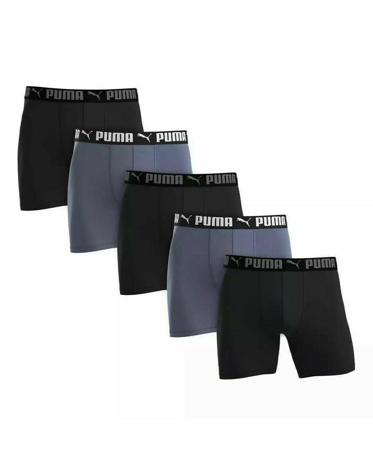 Lot de 5 boxers Puma Performance Sport Luxe pour homme, taille L (36-38)