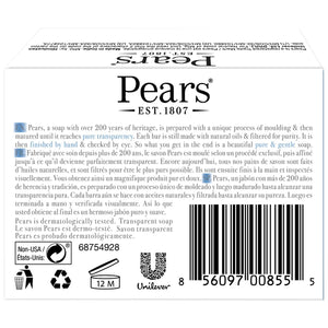 PEARS Pure & Gentle Mint Extracts Bar Soap,  4.4 oz/125g