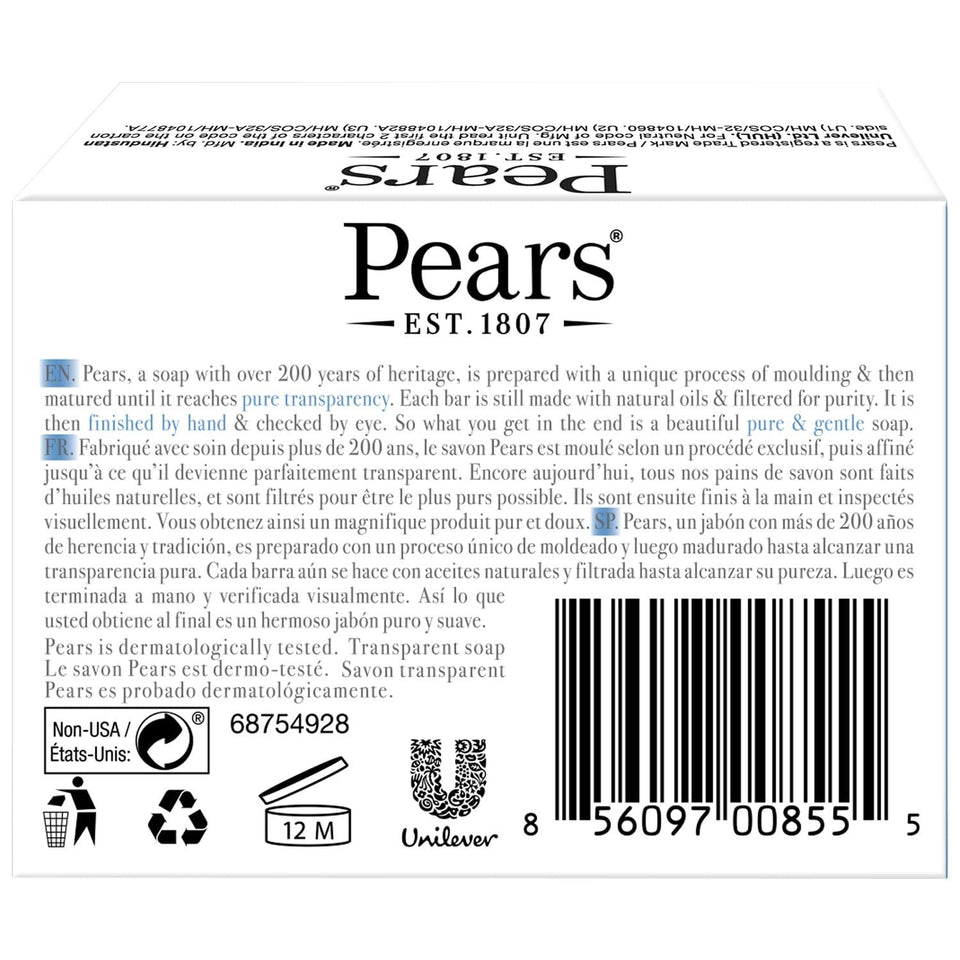 PEARS Pure & Gentle Mint Extracts Bar Soap,  4.4 oz/125g