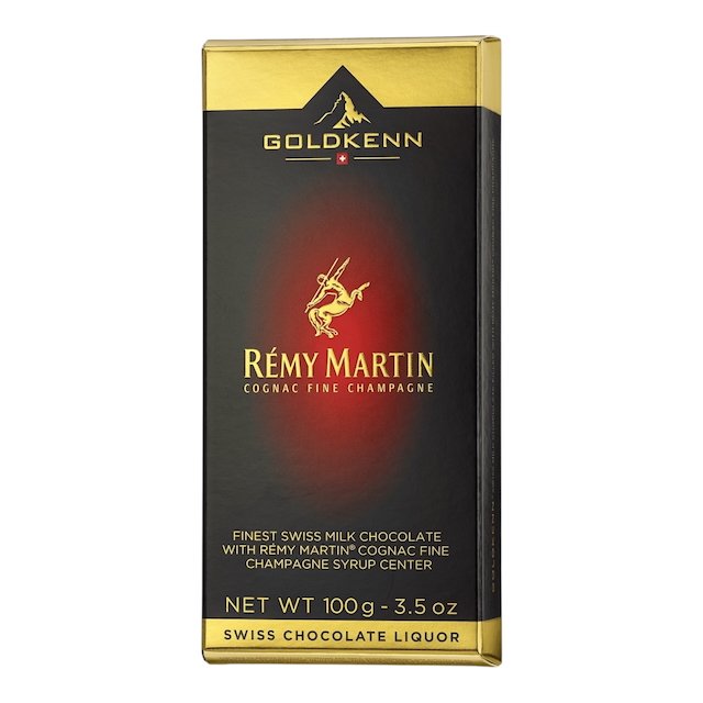 Goldkenn Milk Chocolate Bar with Rémy Martin Cognac Fine Champagne Syrup Center