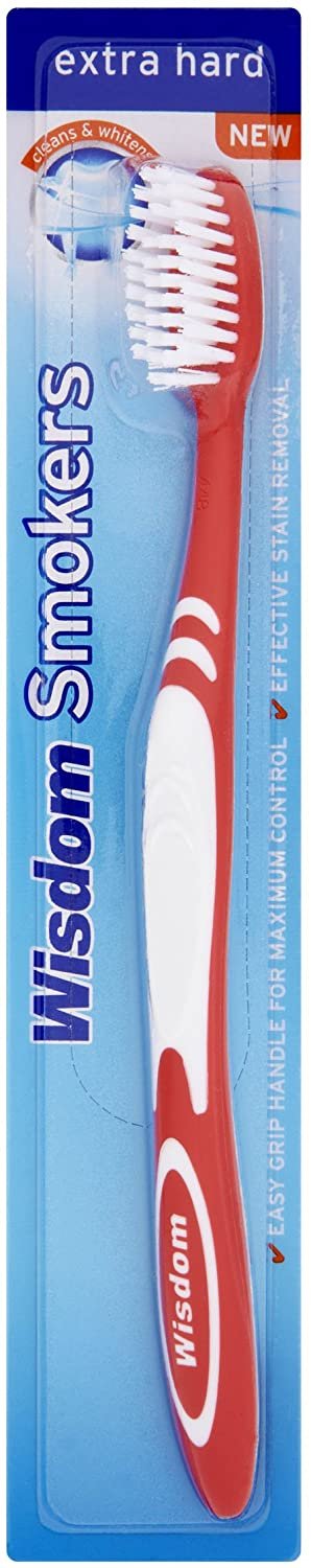 6X Wisdom Smokers Extra Hard Brush Toothbrush