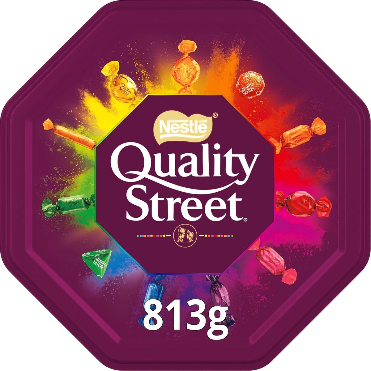 Nestle Quality Street Assorted Milk and Dark Chocolates & Toffees Tin 813g