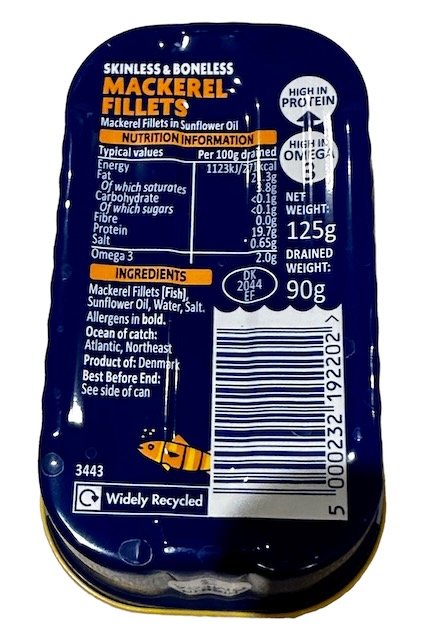 Mackerel Fillets in Sunflower Oil 125g (10 packs)