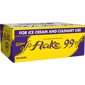 Cadbury Flake 99 for Ice Cream and Culinary use. 1 Box of 144 Bars.