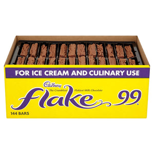 Cadbury Flake 99 for Ice Cream and Culinary use. 1 Box of 144 Bars.