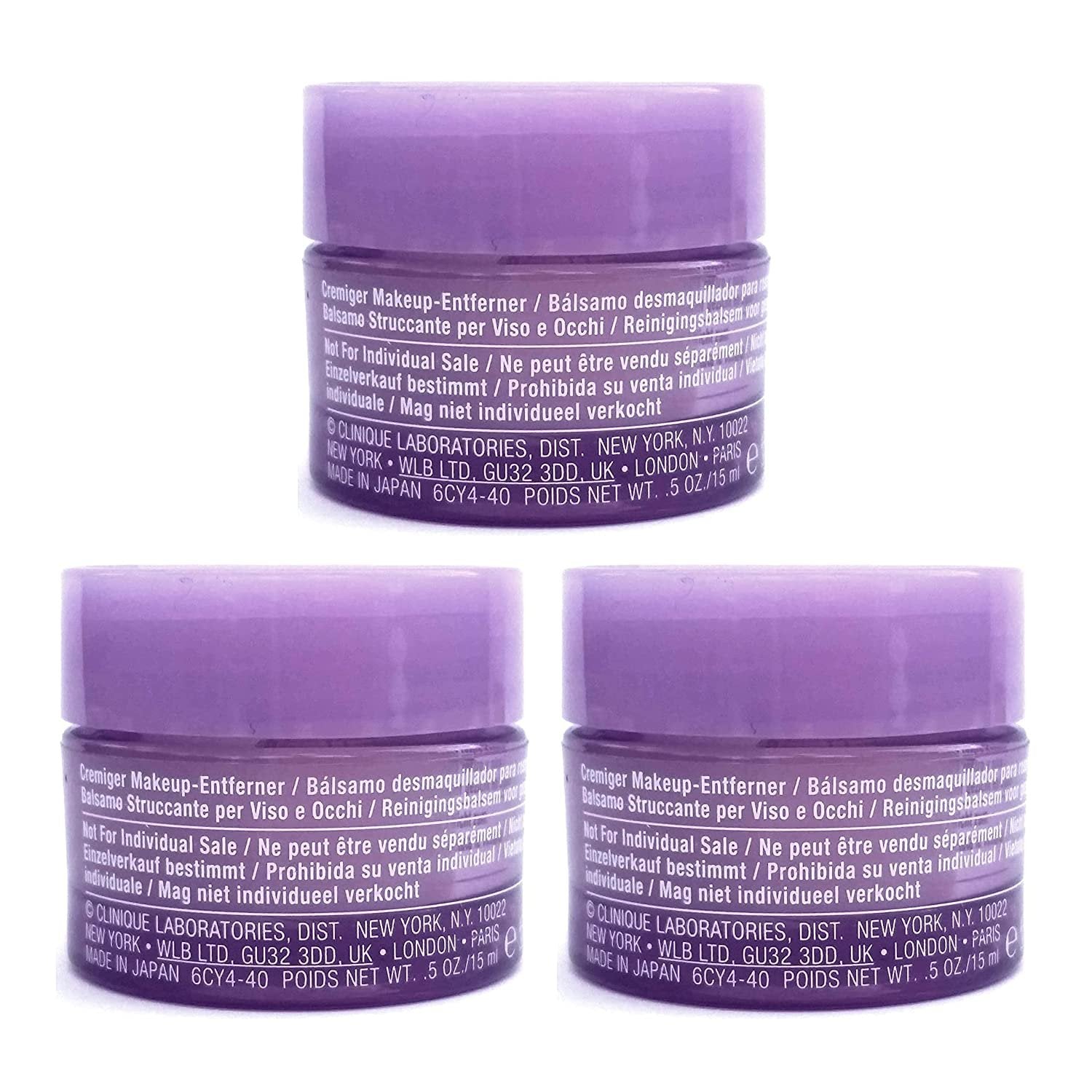 Pack of 3 x Clinique Take The Day Off Cleansing Balm, 0.5 oz each Sample Size Unboxed, 0.5 Ounce (Pack of 3)