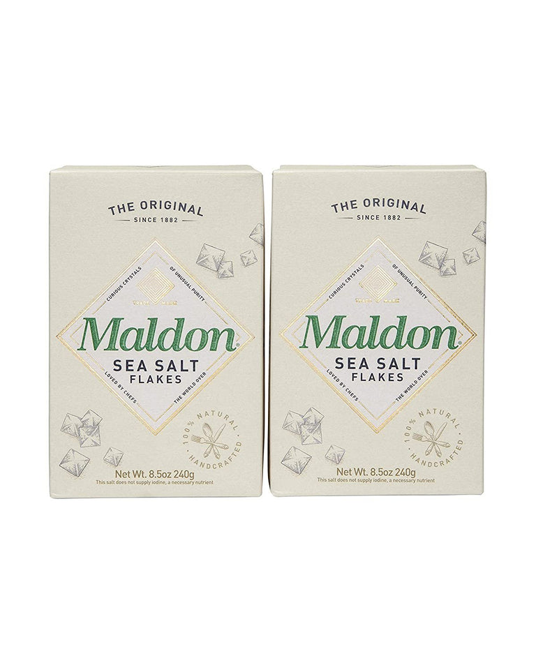 Maldon Salt, Sea Salt Flakes, 8.5 oz (240 g), (Pack of 2