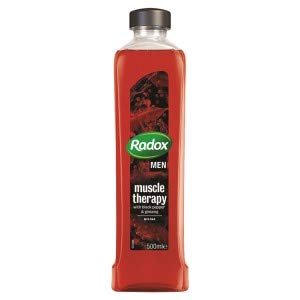 Radox Muscle Therapy Bath Soak with Black Pepper and Ginseng, 500 ml Pack of 6