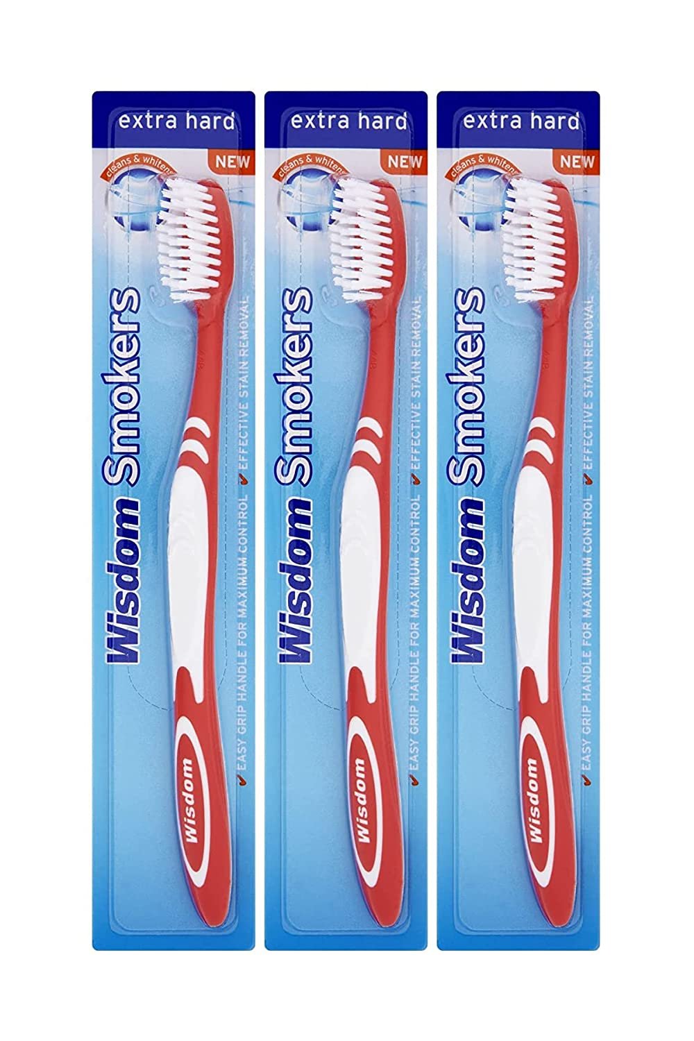 3X Wisdom Smokers Extra Hard Brush Toothbrush (Previously Addis) by Wisdom