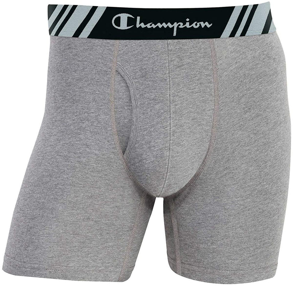 Champion Men's Boxer Briefs All Day Comfort No Ride Up Double Dry X-Temp 5 Pack