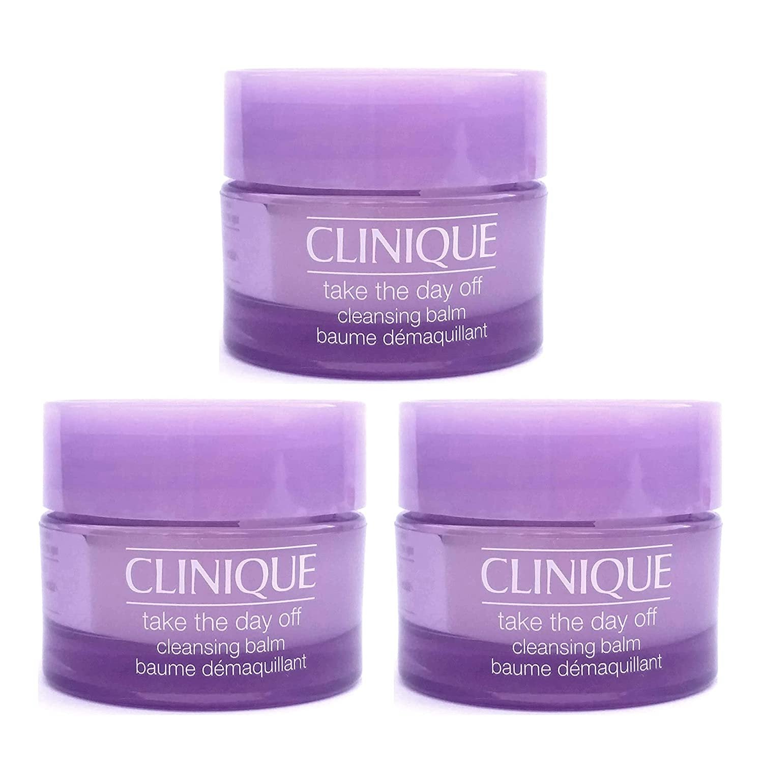 Pack of 3 x Clinique Take The Day Off Cleansing Balm, 0.5 oz each Sample Size Unboxed, 0.5 Ounce (Pack of 3)